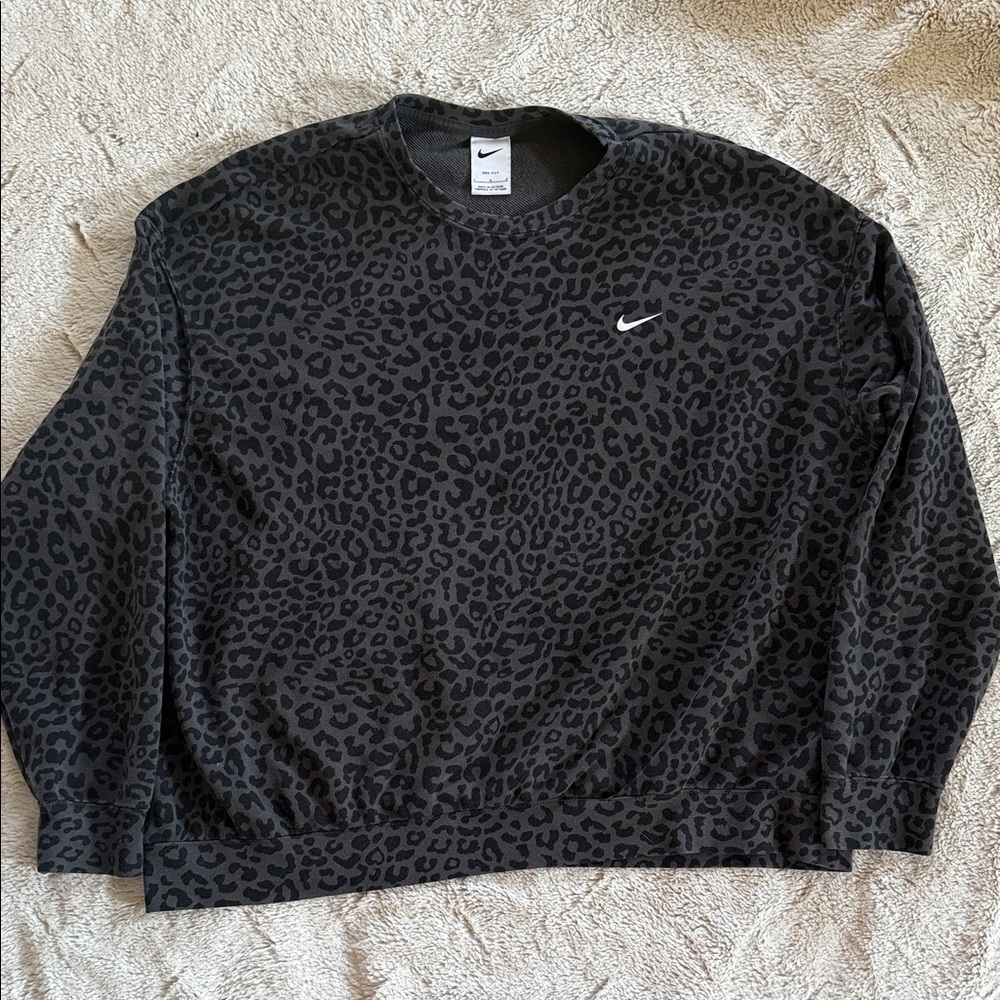 Nike Womens  Dark Patterned Crewneck Sweater
